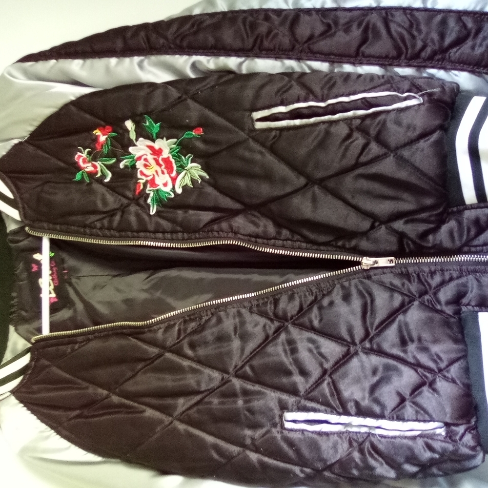 Red and Black Quilted Bomber Jacket for Cold Weather